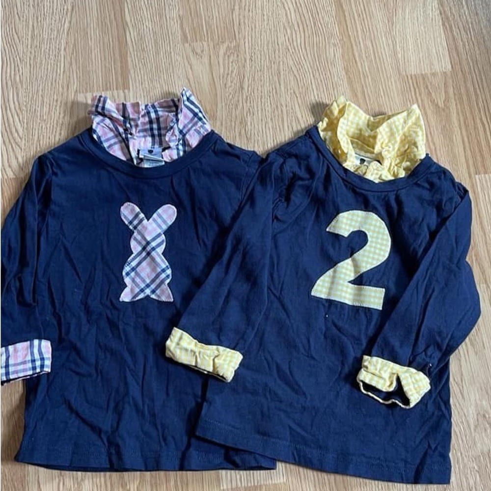 Size 2t Brimmer Boys shirts Easter and “2”